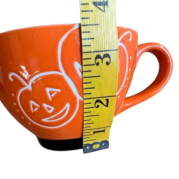 STARBUCKS 2007 10 oz Halloween Coffee Tea Mug Pumpkins Orange White Gift - Picture 6 of 7